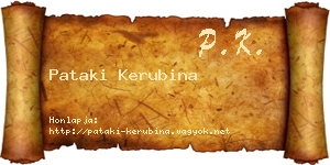 Pataki Kerubina névjegykártya